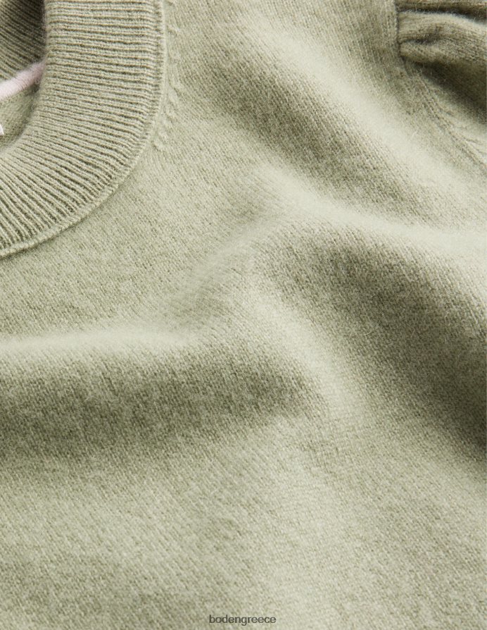 πέτρινο πράσινο είδη ένδυσης Μπλούζα ώμου από κασμίρι Boden γυναίκες 464PH81699