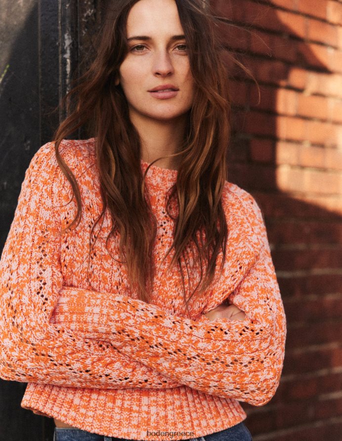 πορτοκαλί & ροζ μάργα είδη ένδυσης μαρμαρένιο βραχυκυκλωτήρα καλωδίων Boden γυναίκες 464PH81772