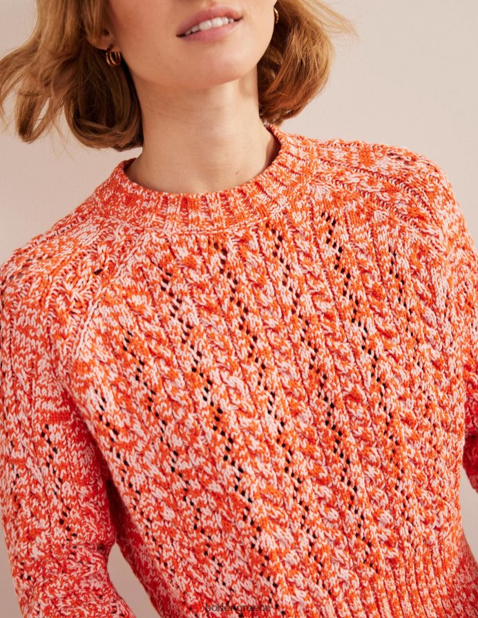 πορτοκαλί & ροζ μάργα είδη ένδυσης μαρμαρένιο βραχυκυκλωτήρα καλωδίων Boden γυναίκες 464PH81772