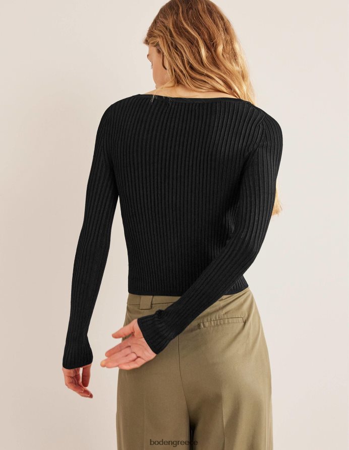 μαύρος είδη ένδυσης ζακέτα με φαρδιά λαιμόκοψη Boden γυναίκες 464PH81790