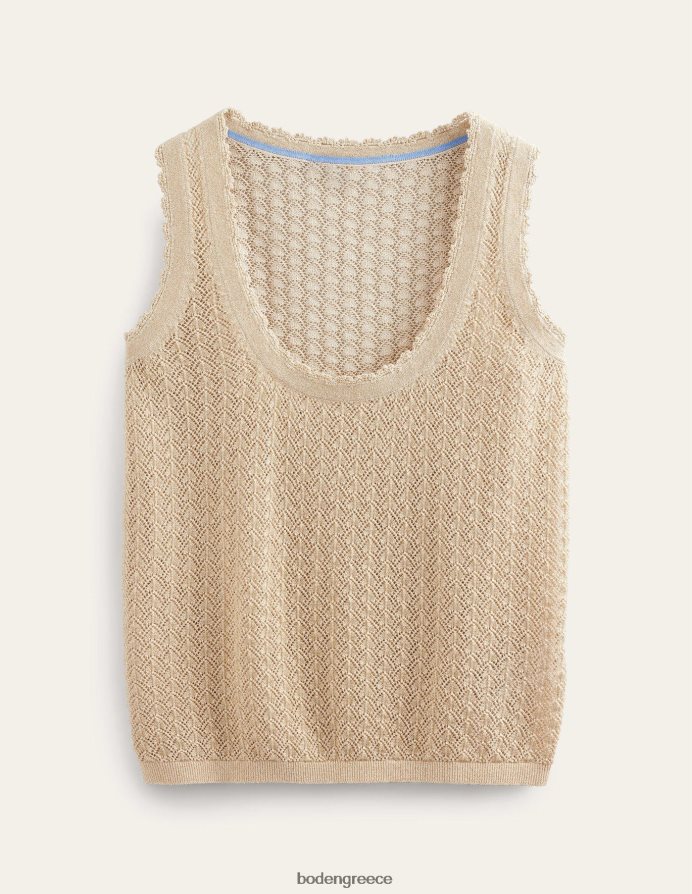 χρυσή λάμψη είδη ένδυσης δεξαμενή με πλεκτό πουέντ Boden γυναίκες 464PH81896