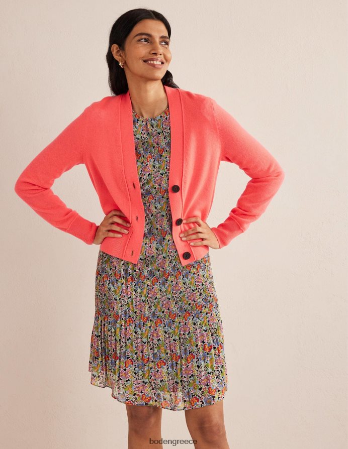 λαμπερό καρπούζι είδη ένδυσης Ζακέτα με λαιμόκοψη από κασμίρ Boden γυναίκες 464PH81983