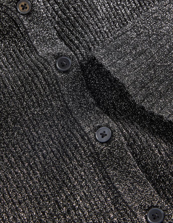 ασημί & μαύρο είδη ένδυσης μεταλλική ζακέτα με ραβδώσεις Boden γυναίκες 464PH82019