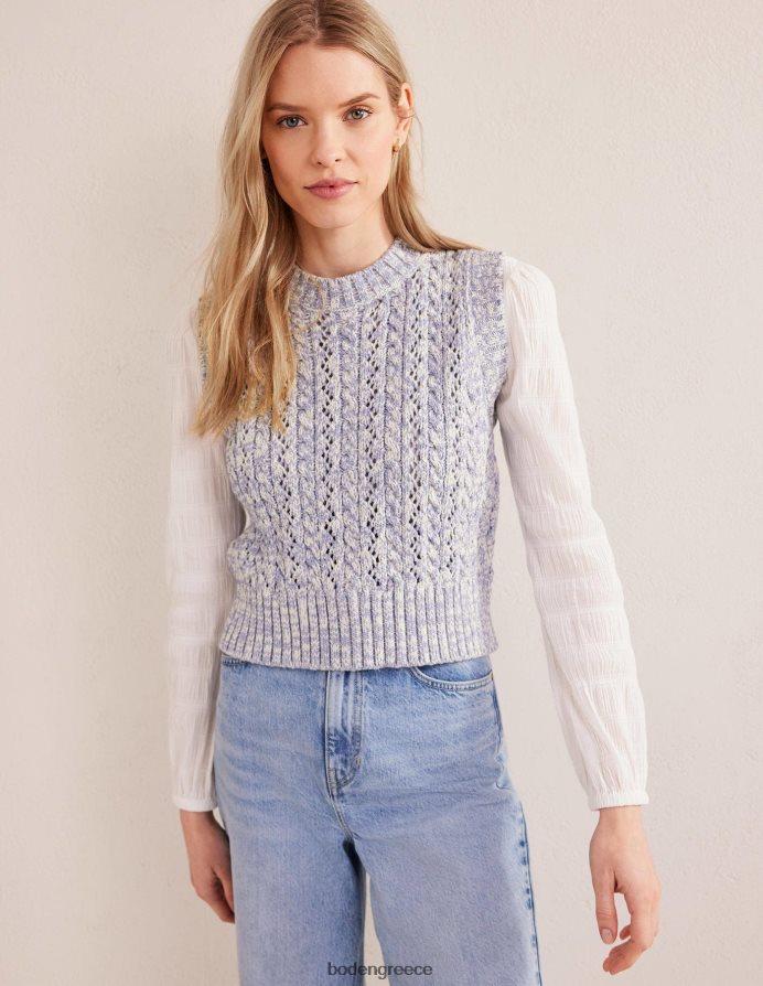 μπλε χιονοθύελλα & ελεφαντόδοντο μάργα είδη ένδυσης δεξαμενή πλεκτού καλωδίου Boden γυναίκες 464PH82027