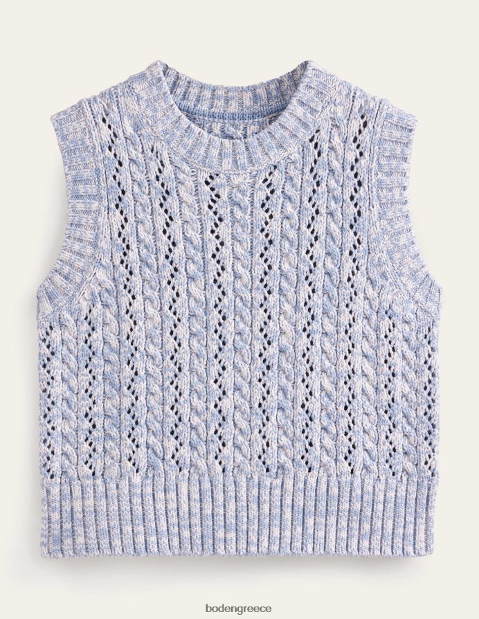 μπλε χιονοθύελλα & ελεφαντόδοντο μάργα είδη ένδυσης δεξαμενή πλεκτού καλωδίου Boden γυναίκες 464PH82027