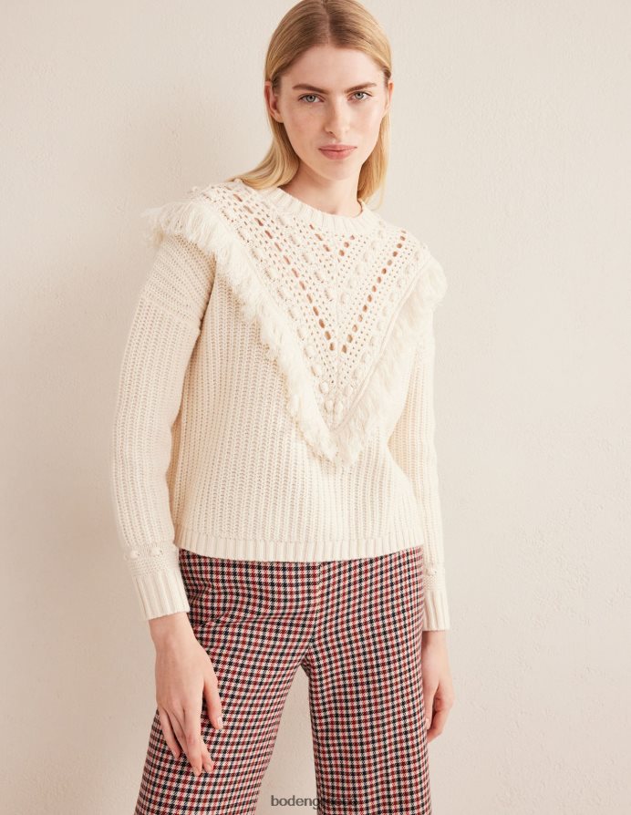 ζεστό ελεφαντόδοντο είδη ένδυσης λεπτομέρεια κρόσσια με ραβδώσεις Boden γυναίκες 464PH82060