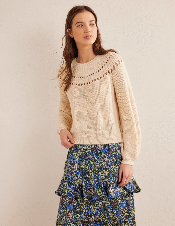 μάργα ελεφαντόδοντου είδη ένδυσης αφράτο βολάν άλτης Boden γυναίκες 464PH82113