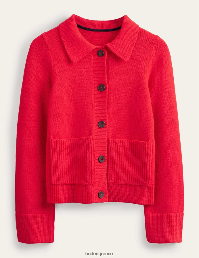 κόκκινο υψηλού κινδύνου είδη ένδυσης ζακέτα με γιακά Boden γυναίκες 464PH82214