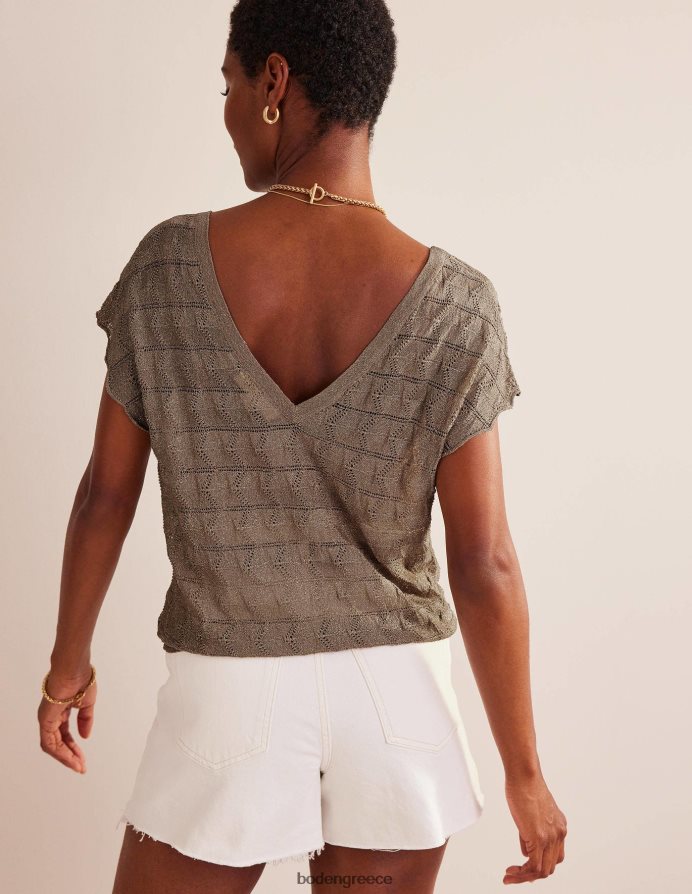 μεταλλική πέτρα είδη ένδυσης πλεκτό τοπ θαλάσσης με λαιμόκοψη Boden γυναίκες 464PH8615