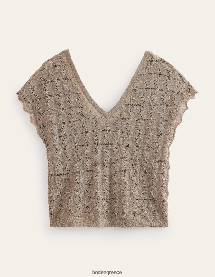 μεταλλική πέτρα είδη ένδυσης πλεκτό τοπ θαλάσσης με λαιμόκοψη Boden γυναίκες 464PH8615