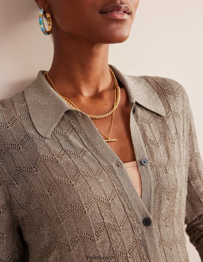 μεταλλική πέτρα είδη ένδυσης πλεκτό πουκάμισο παραλίας Boden γυναίκες 464PH8617