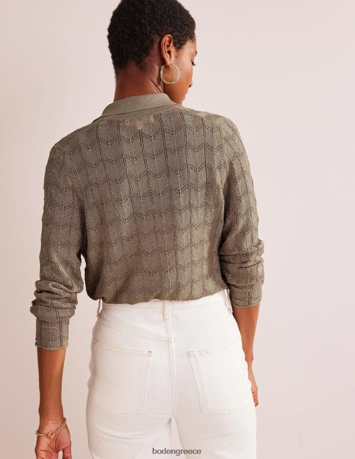 μεταλλική πέτρα είδη ένδυσης πλεκτό πουκάμισο παραλίας Boden γυναίκες 464PH8617