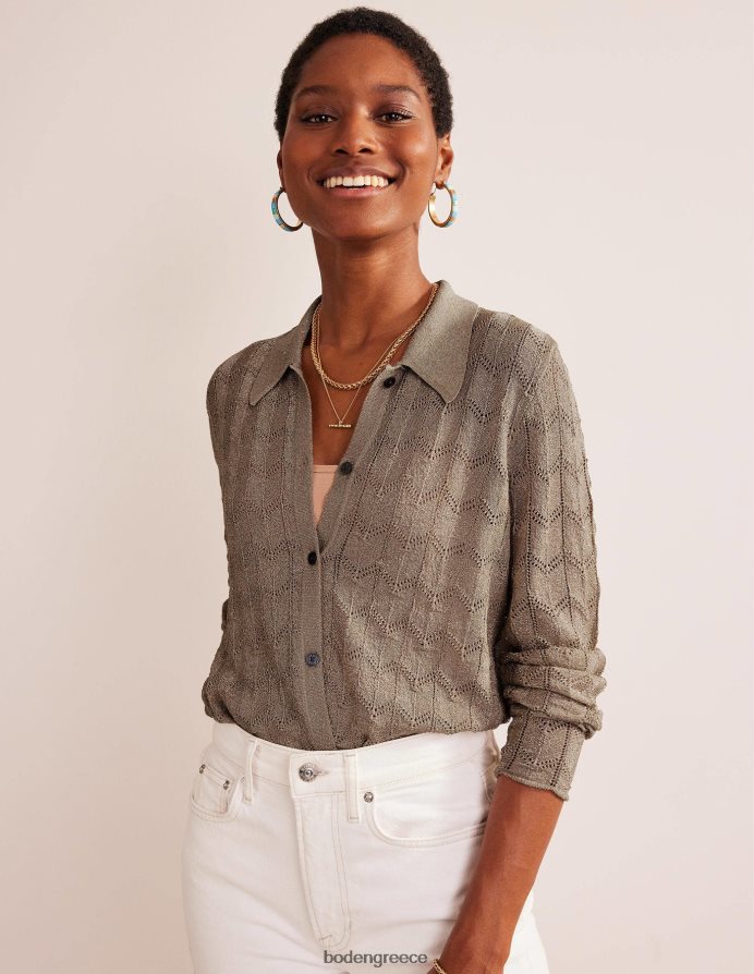 μεταλλική πέτρα είδη ένδυσης πλεκτό πουκάμισο παραλίας Boden γυναίκες 464PH8617