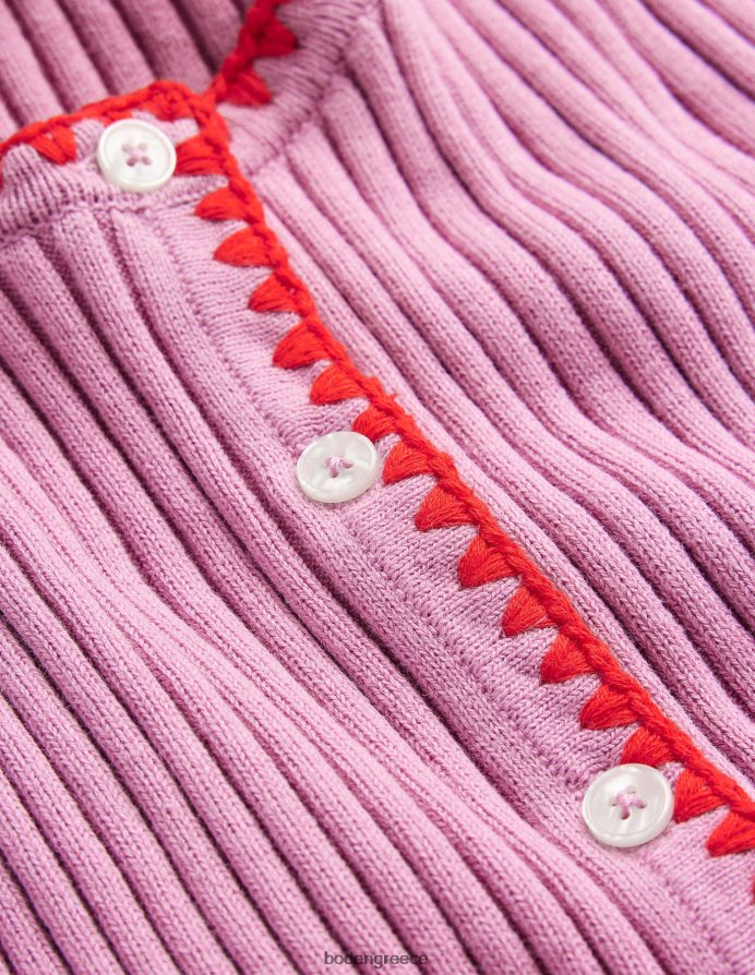 απαλή λεβάντα είδη ένδυσης ζακέτα με βελονάκι με ραβδώσεις Boden γυναίκες 464PH8619