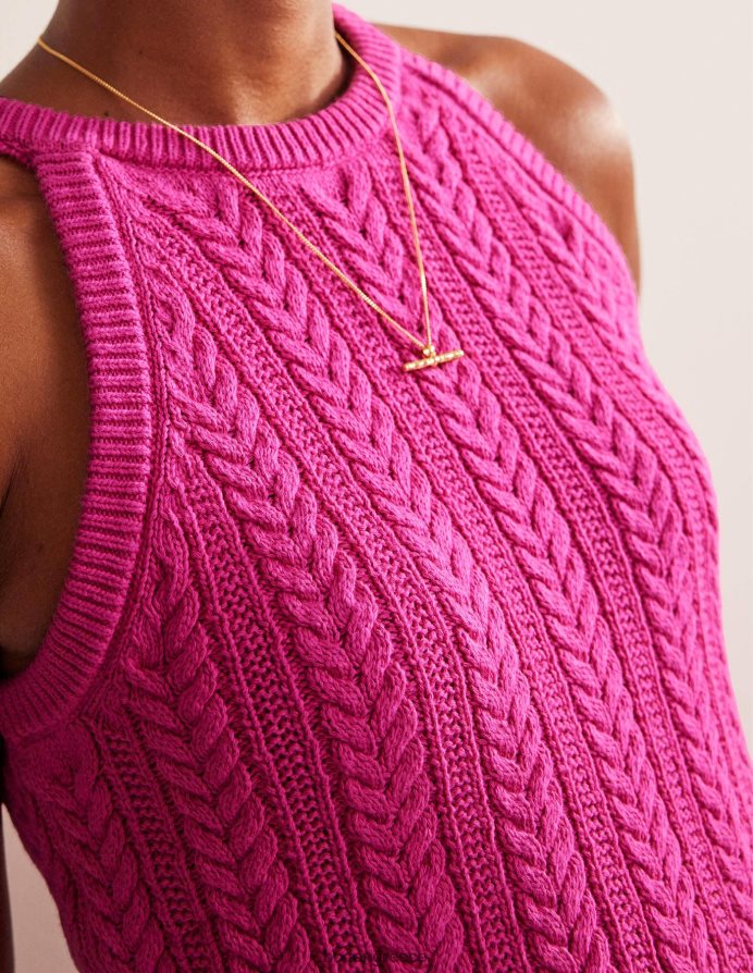 ροζ φλοξ είδη ένδυσης βελονιά πλεκτή δεξαμενή Boden γυναίκες 464PH8623