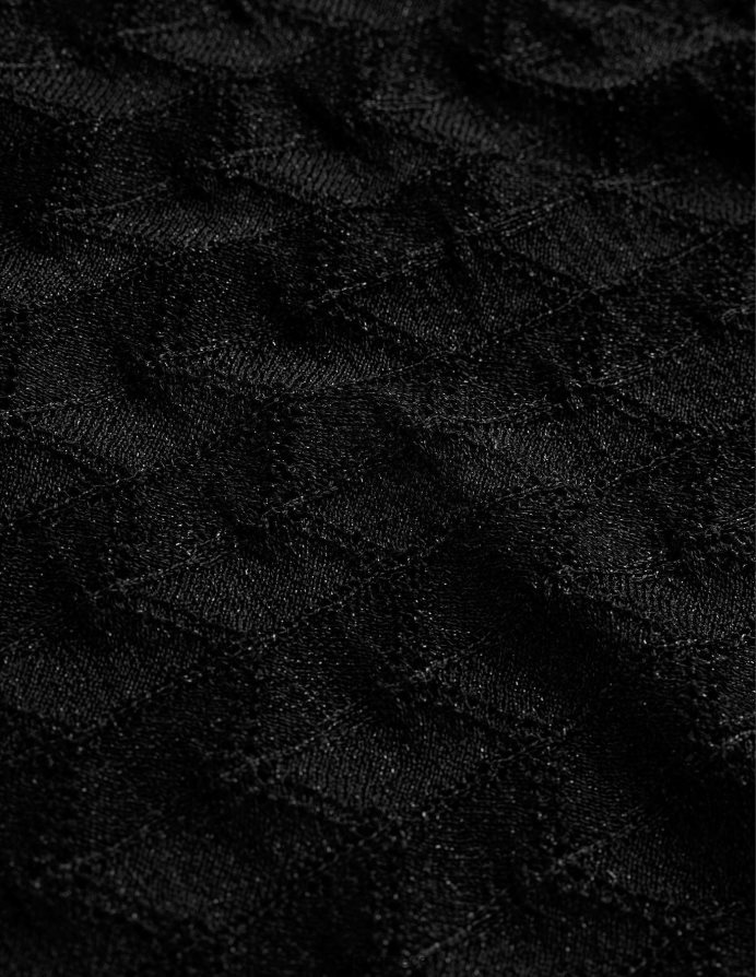 μεταλλικό μαύρο είδη ένδυσης πλεκτό τοπ θαλάσσης με λαιμόκοψη Boden γυναίκες 464PH8626