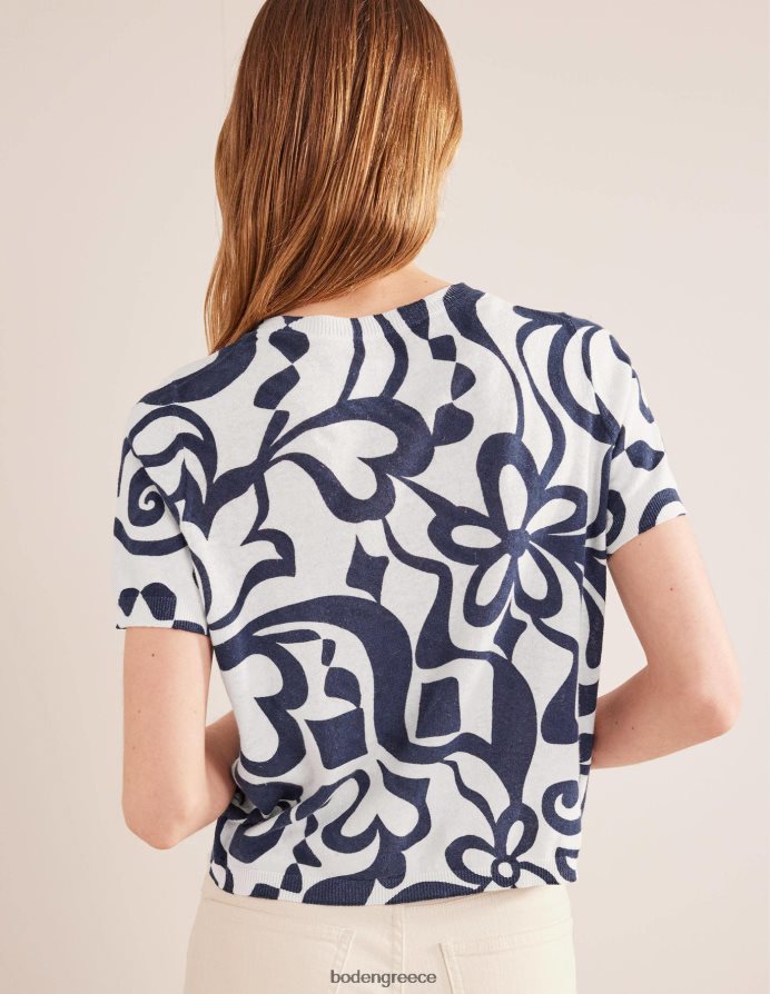 μελανοδοχείο & ιβουάρ bloom azure είδη ένδυσης στάμπα ζακέτα παραλίας Boden γυναίκες 464PH81284