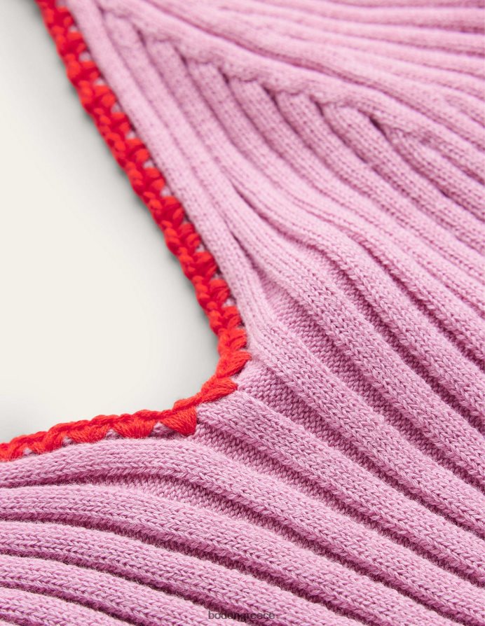 απαλή λεβάντα είδη ένδυσης γιλέκο crop πλεκτό με βελονάκι Boden γυναίκες 464PH8629