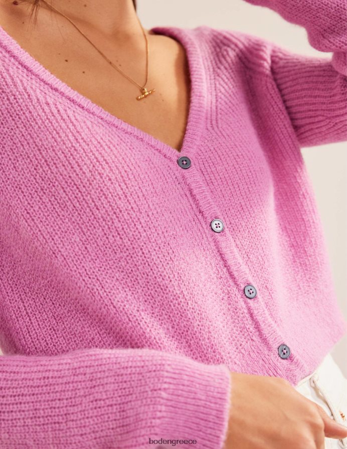 τριαντάφυλλο λεβάντας είδη ένδυσης αφράτη cropped ζακέτα Boden γυναίκες 464PH82105