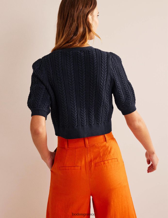 ΠΟΛΕΜΙΚΟ ΝΑΥΤΙΚΟ είδη ένδυσης cropped ζακέτα με φιόγκο Boden γυναίκες 464PH8632