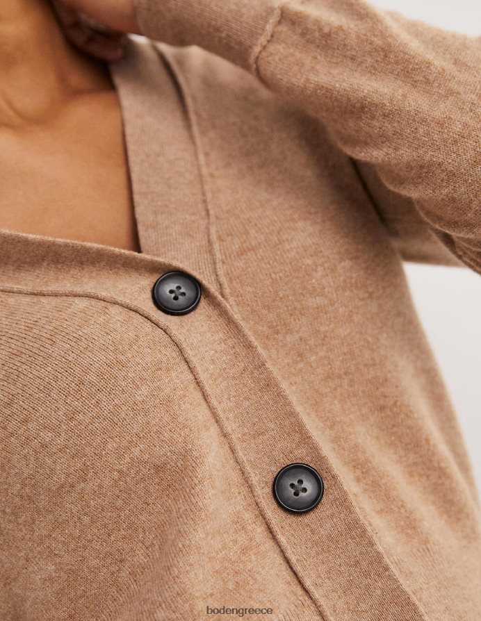 μελανζέ καμήλας είδη ένδυσης cropped cashmere v ζακέτα Boden γυναίκες 464PH81610