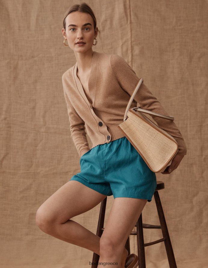 μελανζέ καμήλας είδη ένδυσης cropped cashmere v ζακέτα Boden γυναίκες 464PH81610