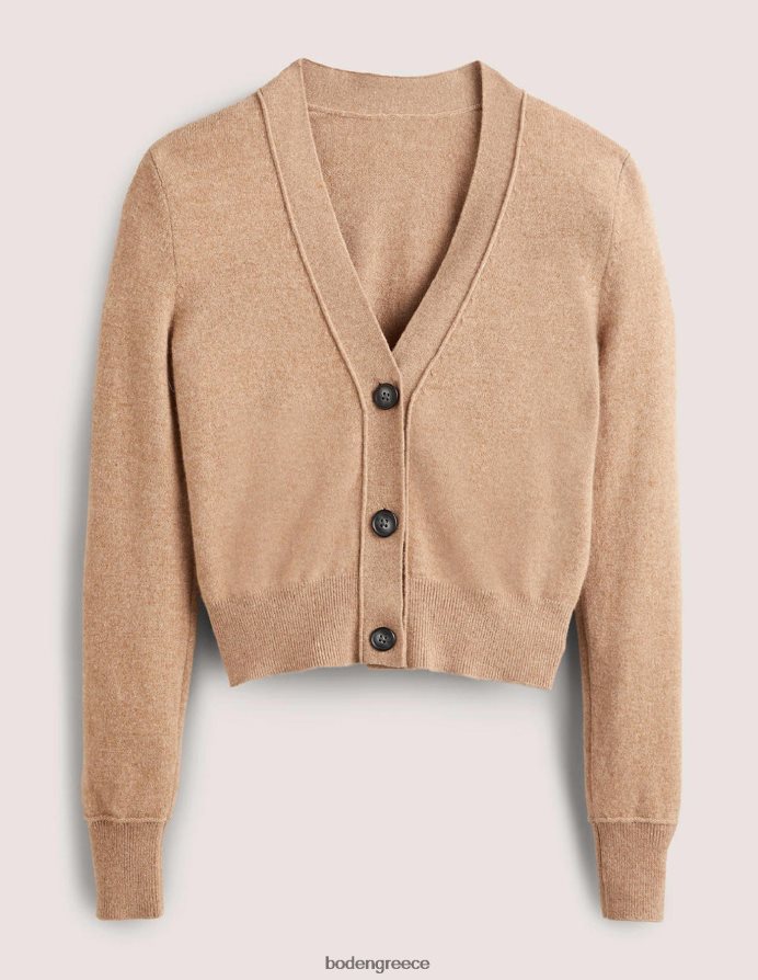 μελανζέ καμήλας είδη ένδυσης cropped cashmere v ζακέτα Boden γυναίκες 464PH81610