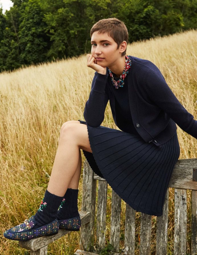 ΠΟΛΕΜΙΚΟ ΝΑΥΤΙΚΟ είδη ένδυσης cropped cashmere v ζακέτα Boden γυναίκες 464PH82464