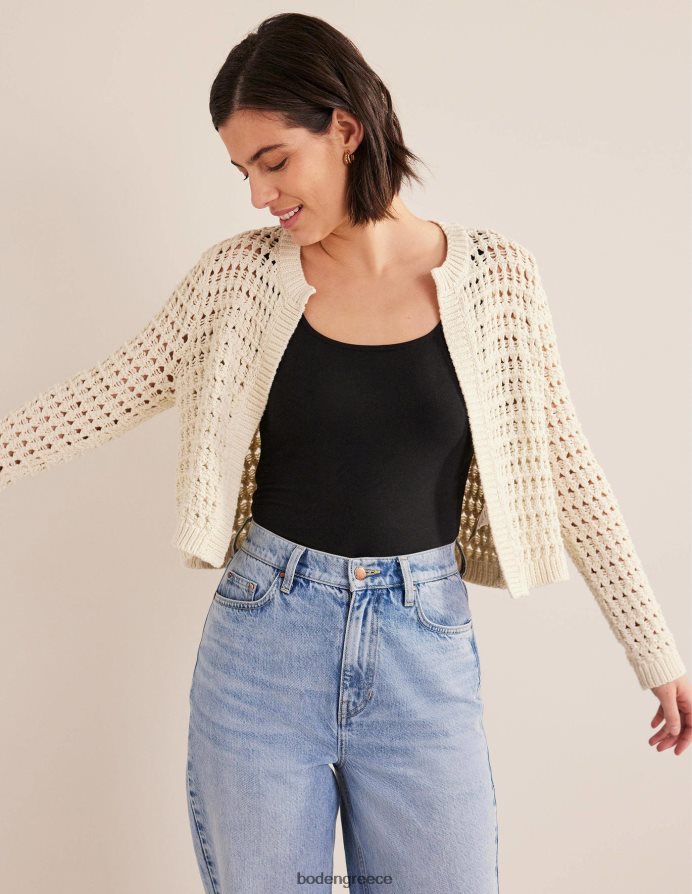 ζεστό ελεφαντόδοντο είδη ένδυσης cropped crochet ζακέτα Boden γυναίκες 464PH81228