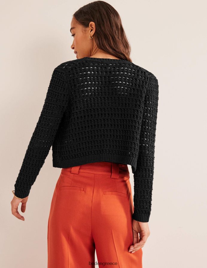μαύρος είδη ένδυσης cropped crochet ζακέτα Boden γυναίκες 464PH81523