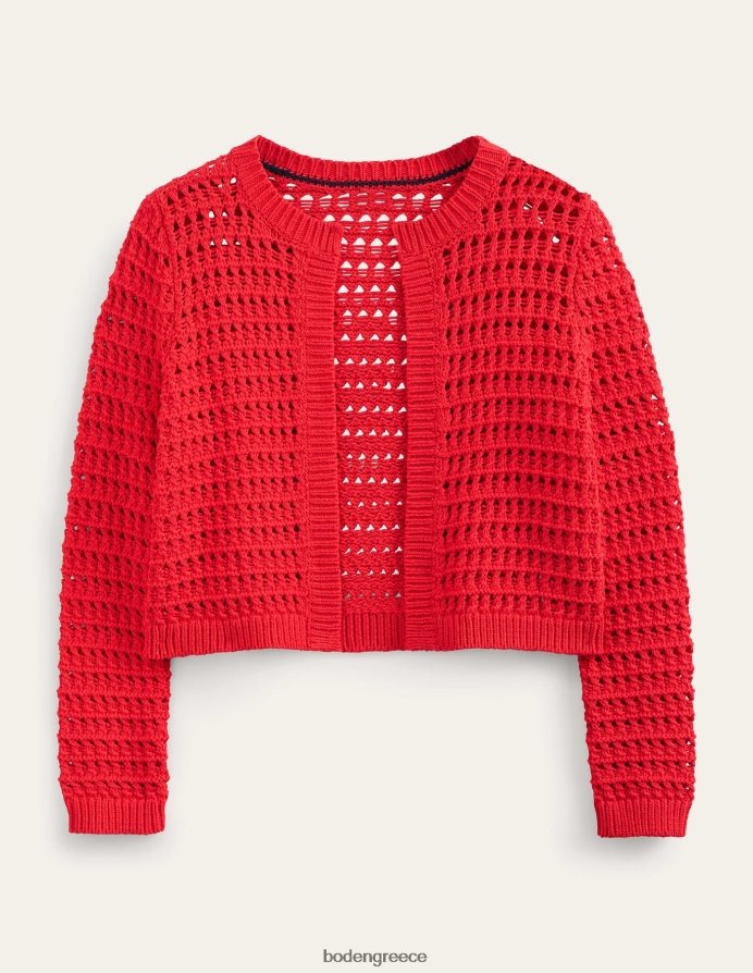 κόκκινο υψηλού κινδύνου είδη ένδυσης cropped crochet ζακέτα Boden γυναίκες 464PH81877