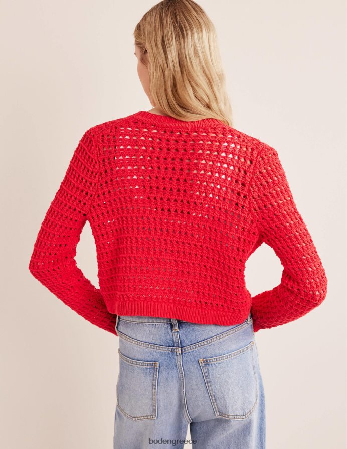 κόκκινο υψηλού κινδύνου είδη ένδυσης cropped crochet ζακέτα Boden γυναίκες 464PH81877