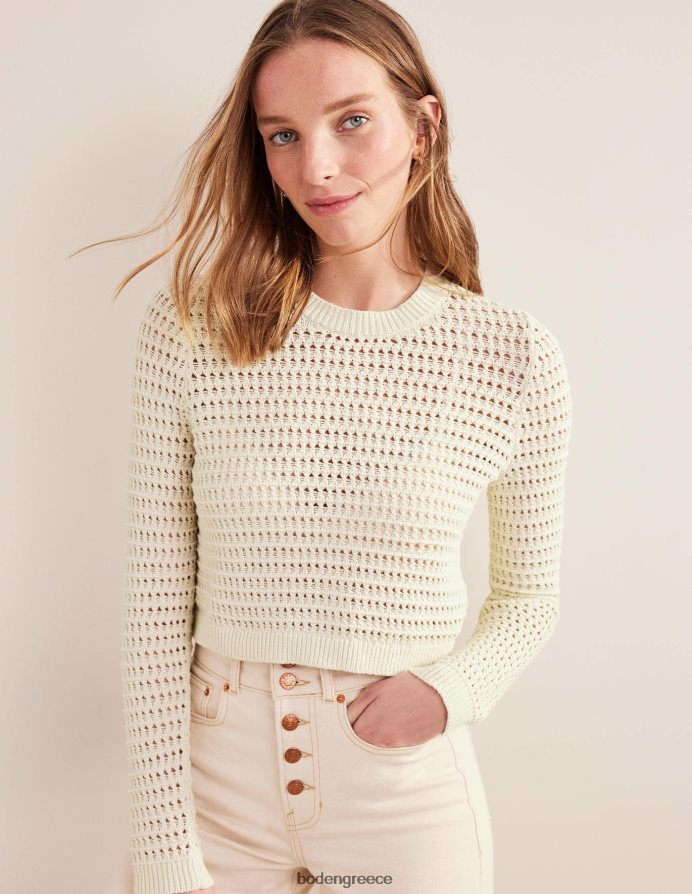 ζεστό ελεφαντόδοντο είδη ένδυσης cropped jumper με βελονάκι Boden γυναίκες 464PH81166