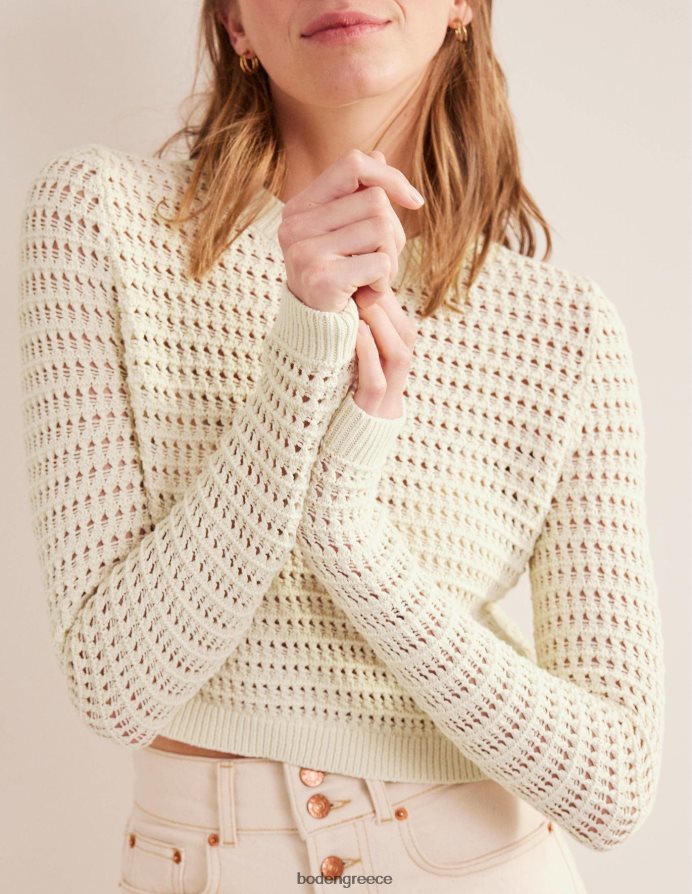 ζεστό ελεφαντόδοντο είδη ένδυσης cropped jumper με βελονάκι Boden γυναίκες 464PH81166