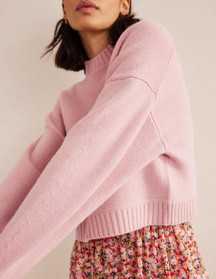 ροζ κιμωλίας είδη ένδυσης βουρτσισμένο μαλλί cropped jumper Boden γυναίκες 464PH81550