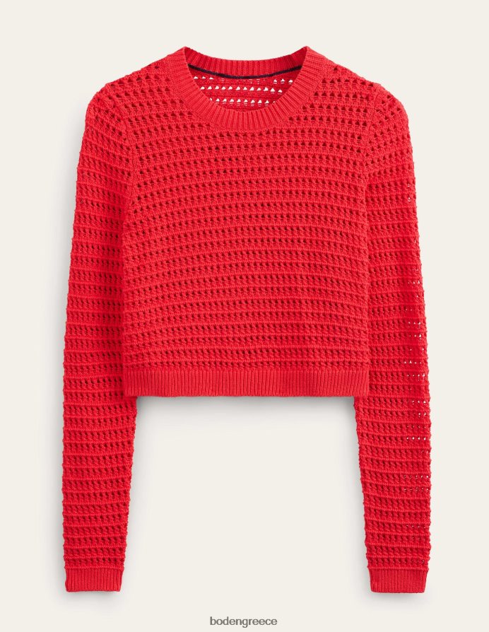κόκκινο υψηλού κινδύνου είδη ένδυσης cropped jumper με βελονάκι Boden γυναίκες 464PH81589