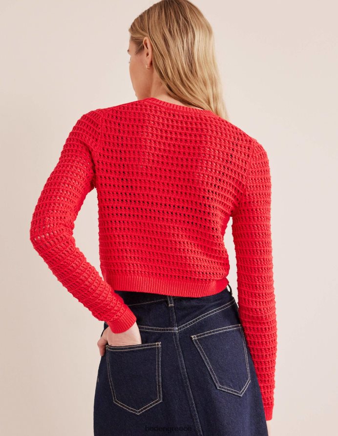 κόκκινο υψηλού κινδύνου είδη ένδυσης cropped jumper με βελονάκι Boden γυναίκες 464PH81589