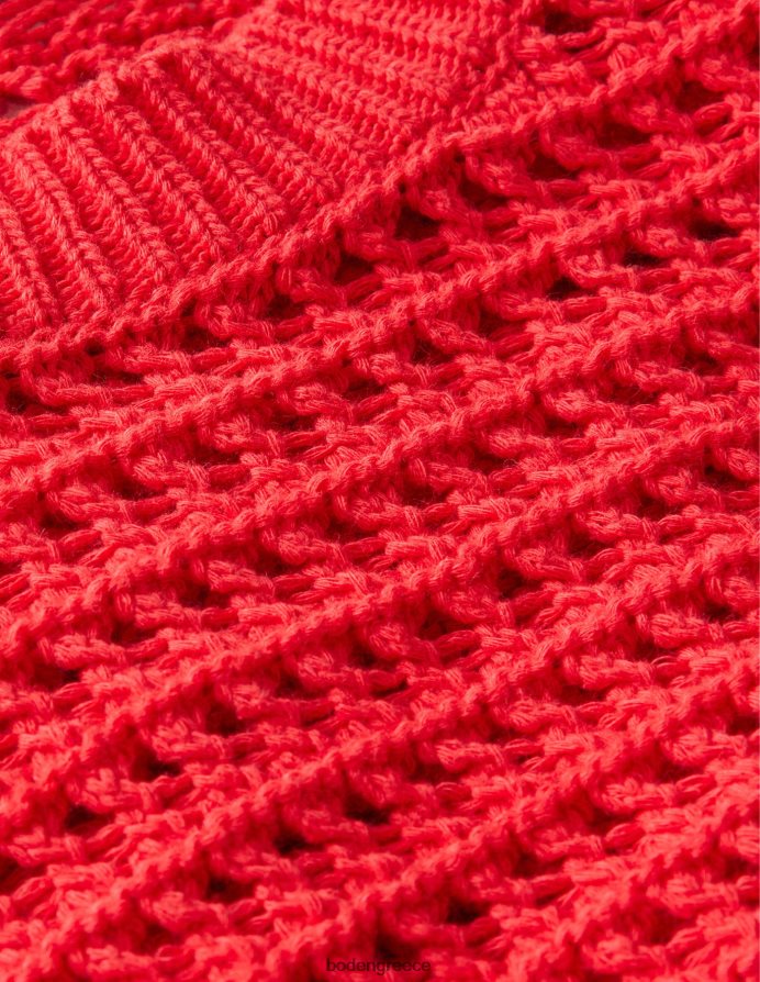 κόκκινο υψηλού κινδύνου είδη ένδυσης cropped jumper με βελονάκι Boden γυναίκες 464PH81589