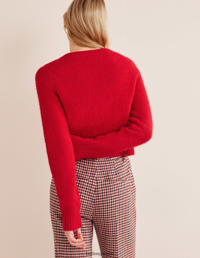 βυσσινί είδη ένδυσης αφράτο cropped jumper με λαιμόκοψη Boden γυναίκες 464PH81830