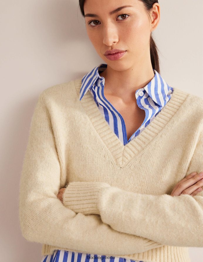 σκοινί είδη ένδυσης αφράτο cropped jumper με λαιμόκοψη Boden γυναίκες 464PH82074