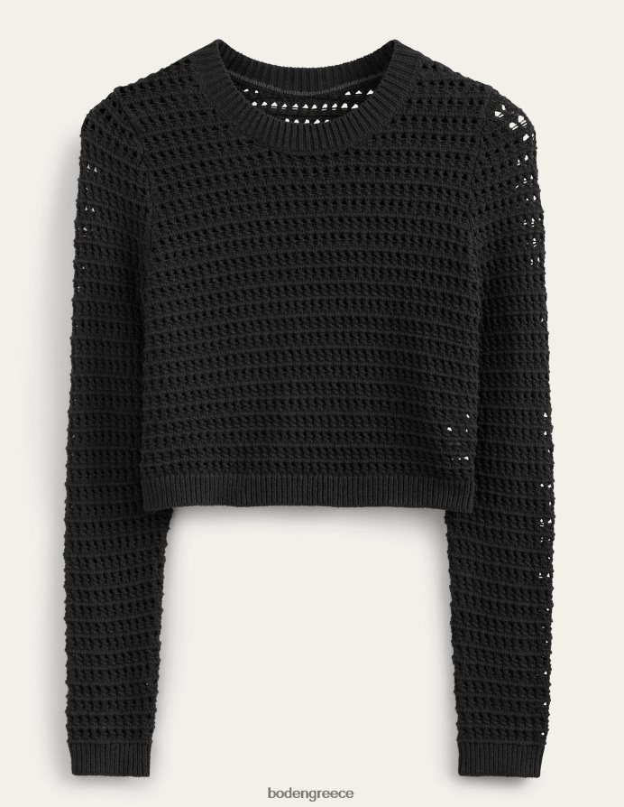 μαύρος είδη ένδυσης cropped jumper με βελονάκι Boden γυναίκες 464PH82087