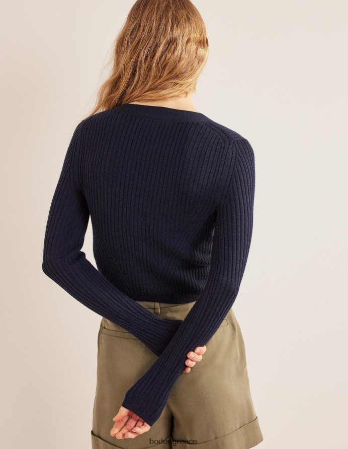 ΠΟΛΕΜΙΚΟ ΝΑΥΤΙΚΟ είδη ένδυσης ζακέτα με ριπ cropped merino Boden γυναίκες 464PH81719