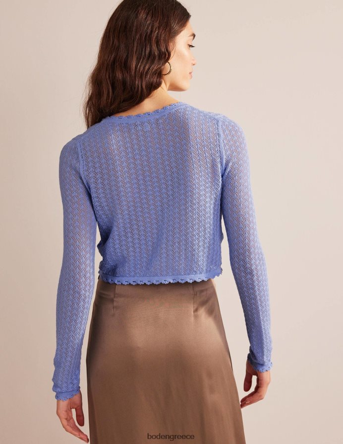 μουντό μπλε είδη ένδυσης cropped pointelle ζακέτα Boden γυναίκες 464PH81499