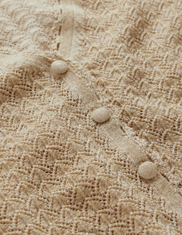 χρυσή λάμψη είδη ένδυσης cropped pointelle ζακέτα Boden γυναίκες 464PH81664