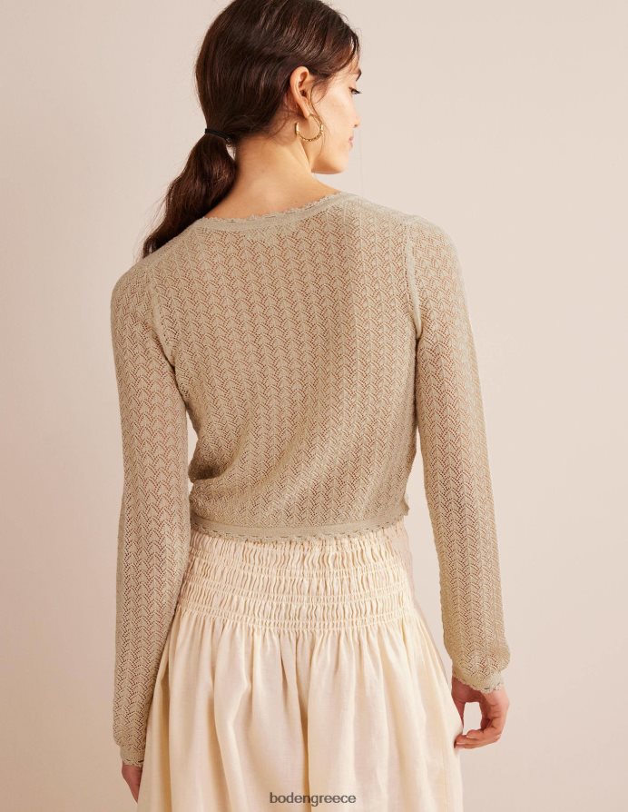 χρυσή λάμψη είδη ένδυσης cropped pointelle ζακέτα Boden γυναίκες 464PH81664