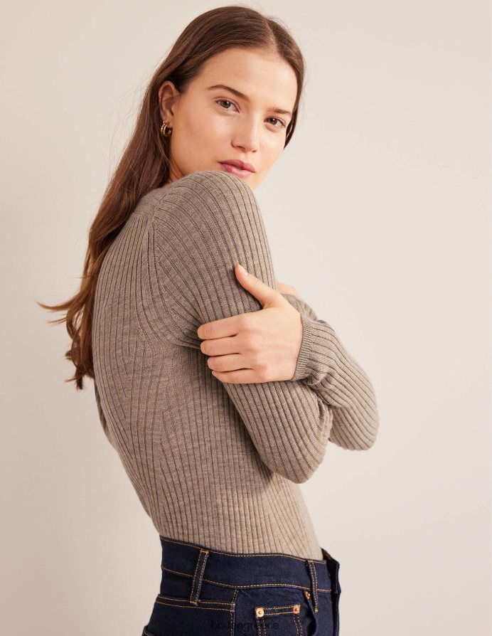 σκούρο μινκ μελανζέ είδη ένδυσης ραβδωτό jumper merino Boden γυναίκες 464PH81204