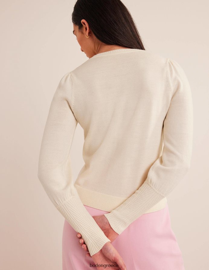 ζεστό ελεφαντόδοντο είδη ένδυσης μανσέτα με κουμπιά jumper merino Boden γυναίκες 464PH81971