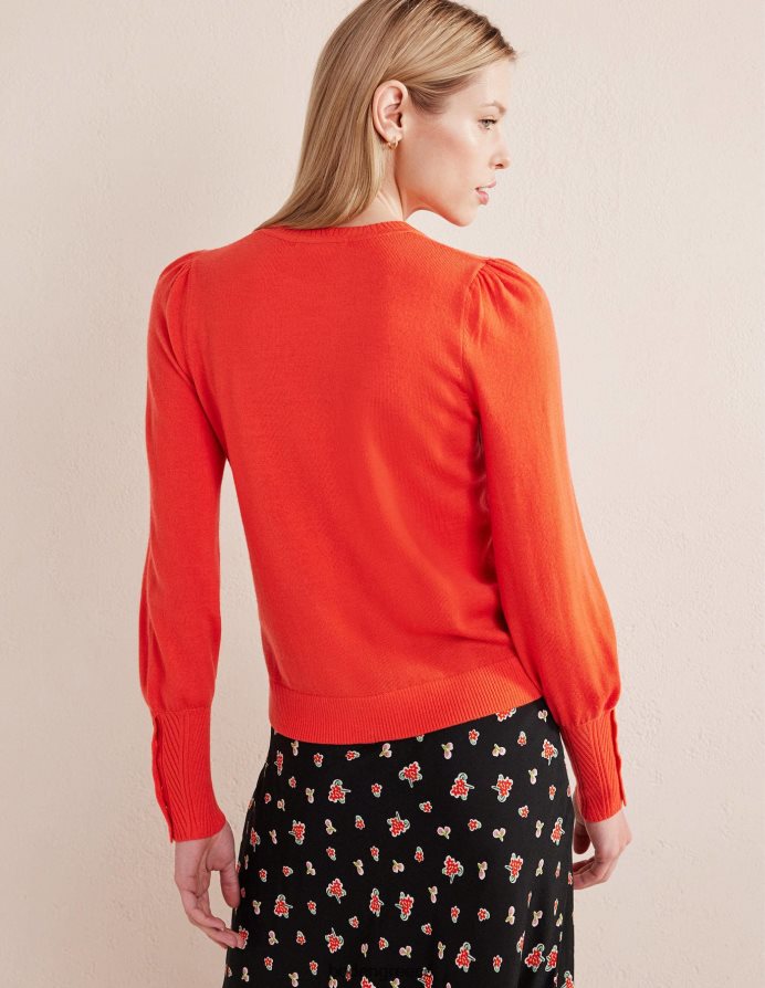 συνθλίψει πεπόνι είδη ένδυσης μανσέτα με κουμπιά jumper merino Boden γυναίκες 464PH82071