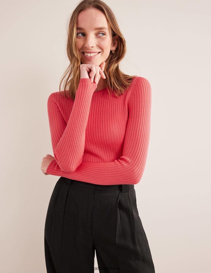 κοράλλι είδη ένδυσης ραβδωτό jumper merino Boden γυναίκες 464PH82088