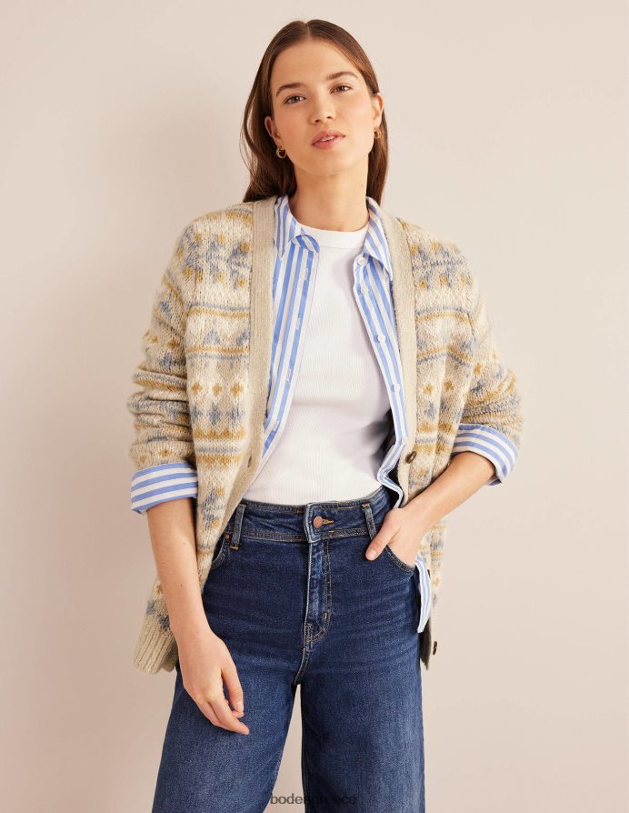 πλιγούρι βρώμης melange fairisle είδη ένδυσης αφράτη ζακέτα fair isle Boden γυναίκες 464PH81611